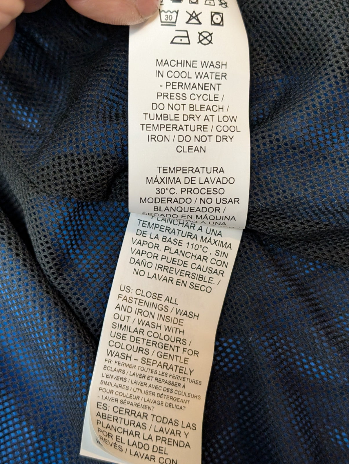 Coupe-Vent Puma XXL Bleu Électrique Vif Veste Sport à Capuche Filet