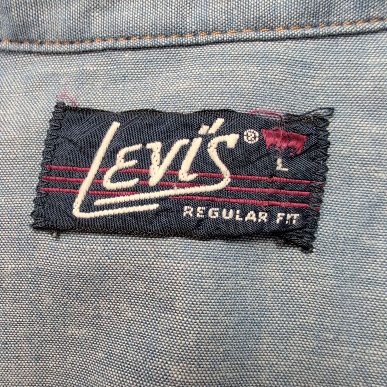 Chemise Levi's L Western Vintage Bleu Regular Fit Boutons Pression