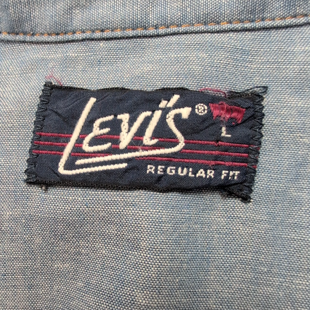 Chemise Levi's L Western Vintage Bleu Regular Fit Boutons Pression