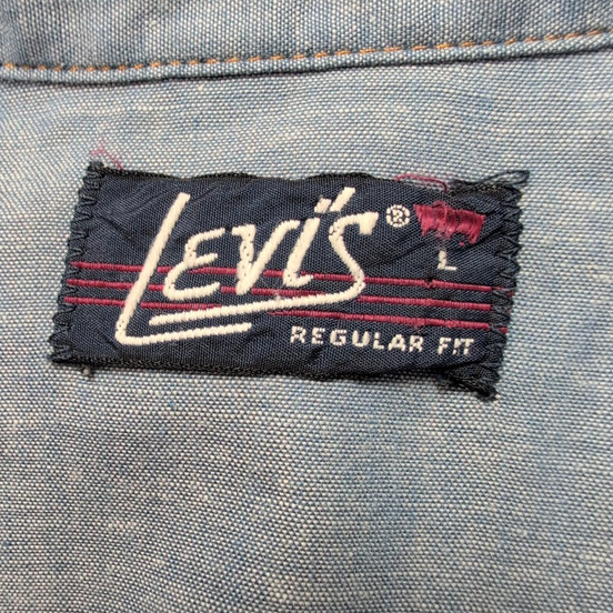 Chemise Levi's L Western Vintage Bleu Regular Fit Boutons Pression
