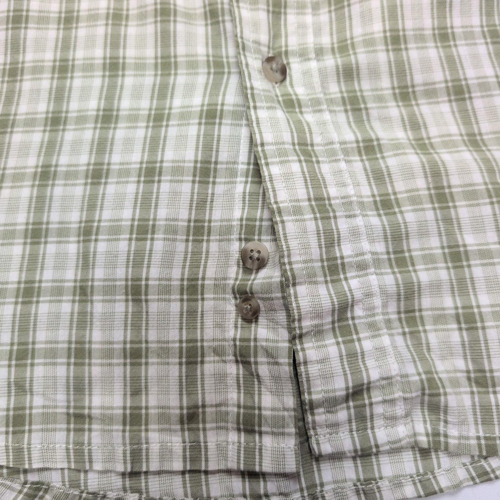 Chemise Wrangler Manches Courtes Vert à Carreaux à Poches Taille L