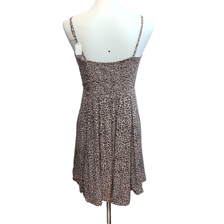 Robe GAP XS Rose Motif Cœurs Bretelles Réglables Viscose Doublée