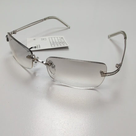 Lunettes de soleil Y2K Branche fine Sans Monture Rectangulaire Dégradé