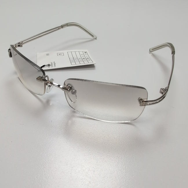 Lunettes de soleil Y2K Branche fine Sans Monture Rectangulaire Dégradé