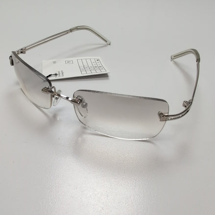 Lunettes de soleil Y2K Branche fine Sans Monture Rectangulaire Dégradé