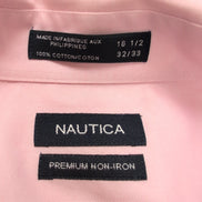 Chemise Nautica XL Rose Pâle Oxford Coton Premium Poche Manches longues