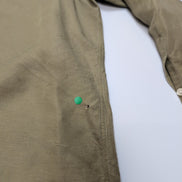 Chemise Ralph Lauren Blake XL Soie Lin Kaki Logo Bleu Marine mancheslongues