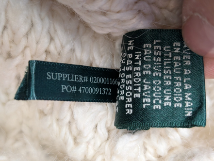 Pull Lauren Ralph Lauren femme S crème alpaga maille ajourée col rond
