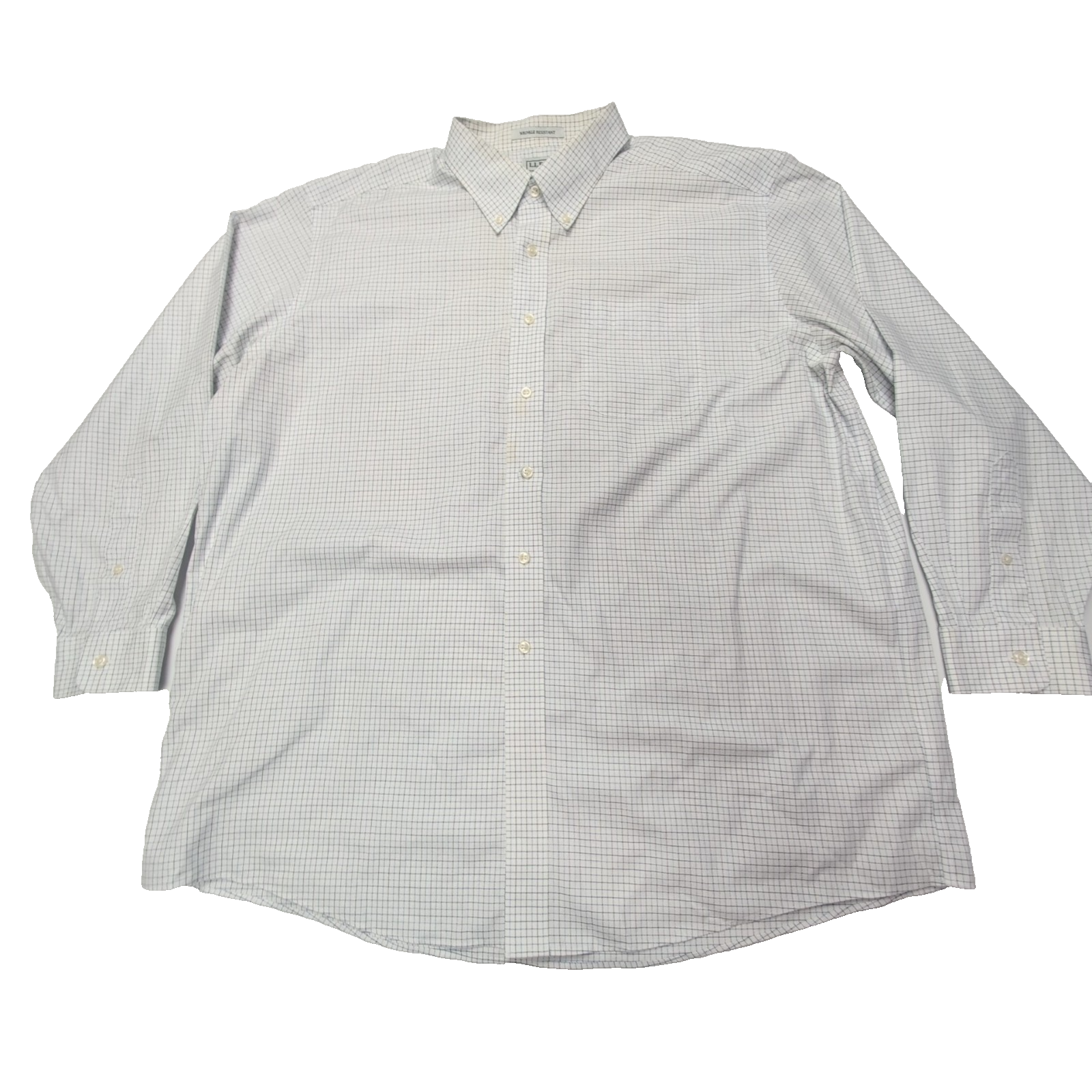 Chemise L.L. Bean blanche à carreaux taille XXL #117e