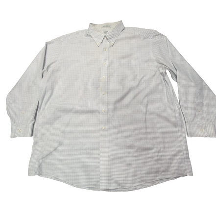 Chemise L.L. Bean blanche à carreaux taille XXL #117e