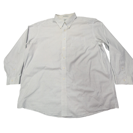 Chemise L.L. Bean blanche à carreaux taille XXL #117e