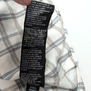 Chemise Harley Davidson L Carreaux Gris Blanc Tête de Mort manches courtes