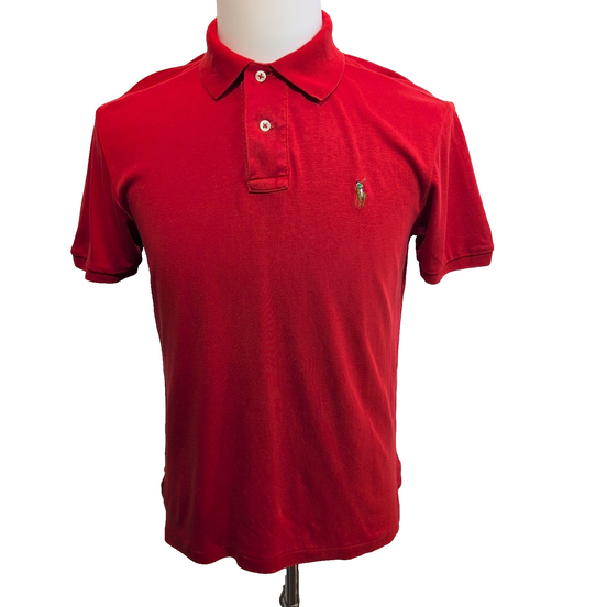 Polo Ralph Lauren Homme M Rouge Logo Marron Polo Manches Courtes