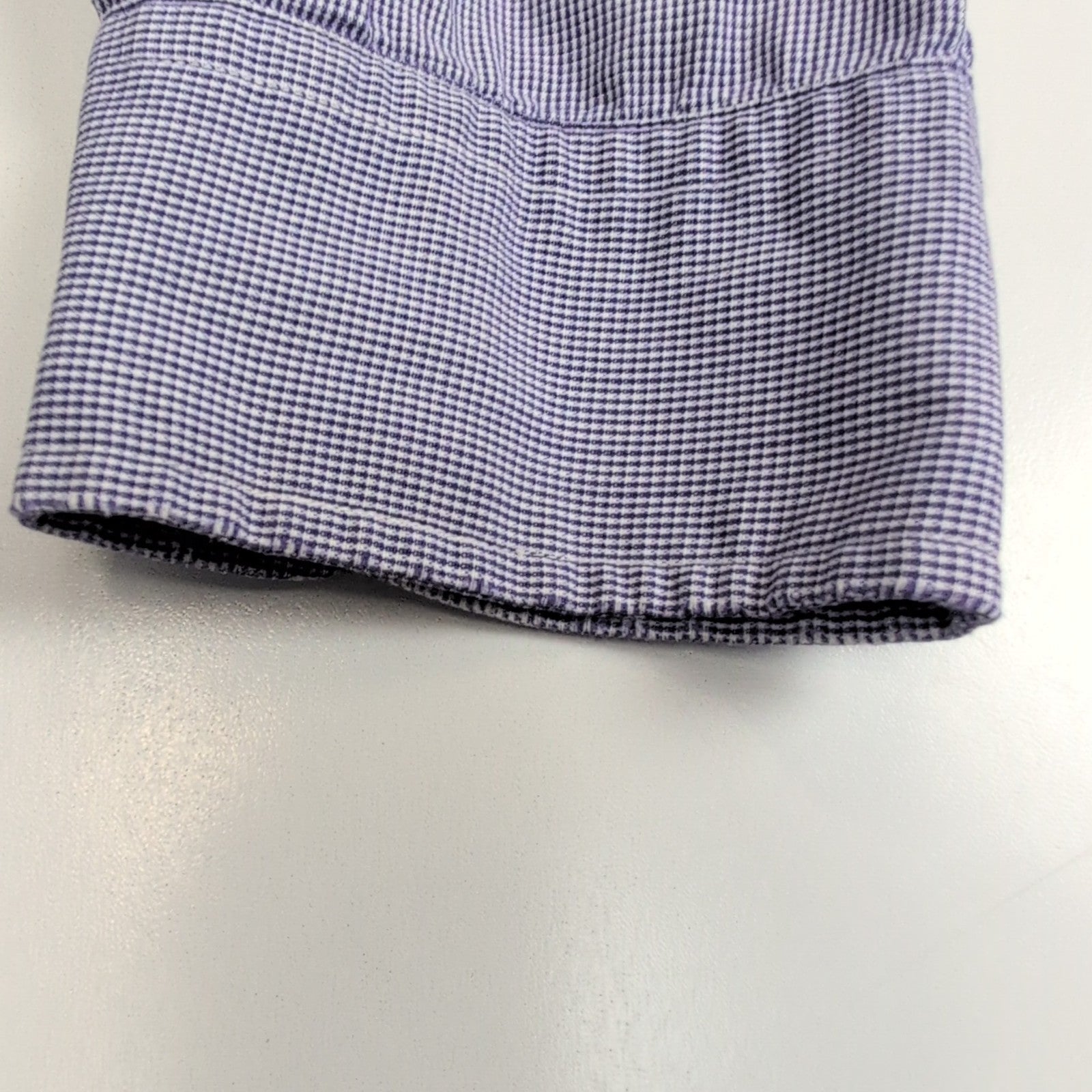 Chemise Ralph Lauren M Violet Bleu Fins Carreaux Manches Longues