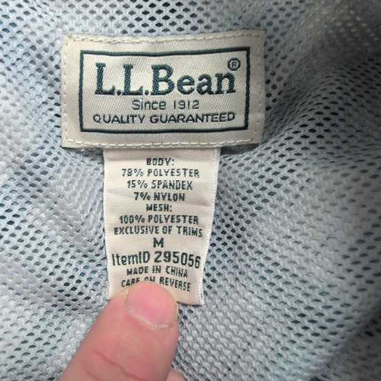 Chemise L.L. Bean Nylon kaki à carreaux taille M #142e