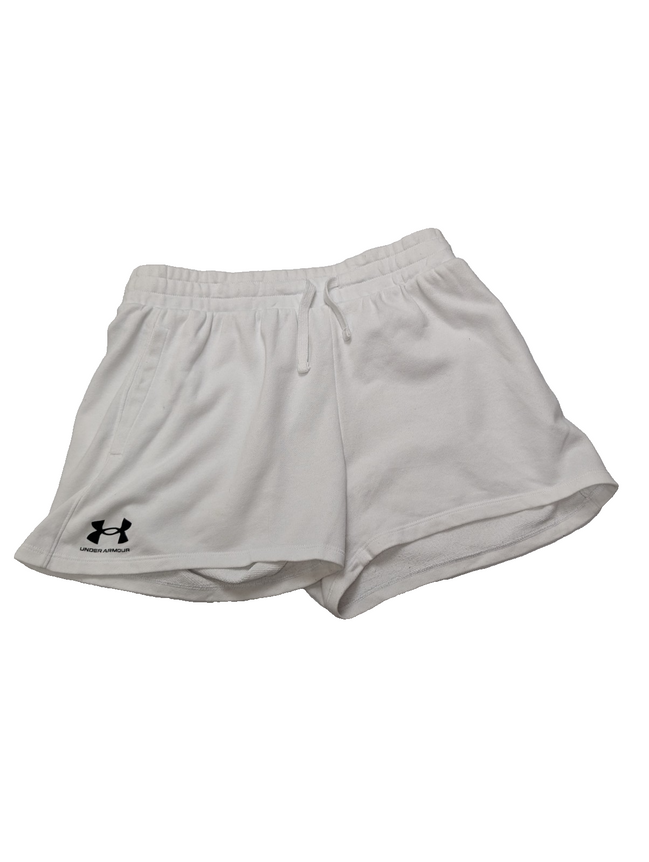 Short de sport Under Armour Coton Confort Blanc - Femme Taille M