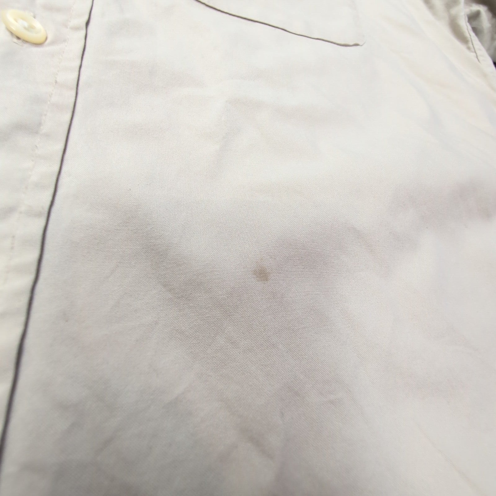 Chemise L.L. Bean beige crème uni taille S #134e