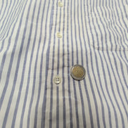 Chemise L.L. Bean blanche à rayures lila taille M #149e