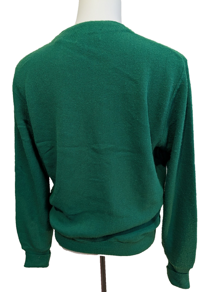 Gilet IZOD LACOSTE Vintage Cardigan Vert Boutonné Taille S Rare Homme