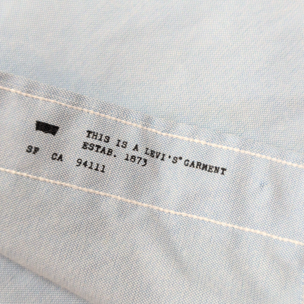 Chemise Levi's L Bleu Oxford Standard Fit Poche Boutonnée Manches courtes
