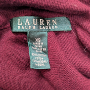 Pull Lauren Ralph Lauren Femme XS Bordeaux Col Bénitier Coton Modal