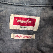 Chemise Wrangler gris uni manches courtes taille XXL #193e