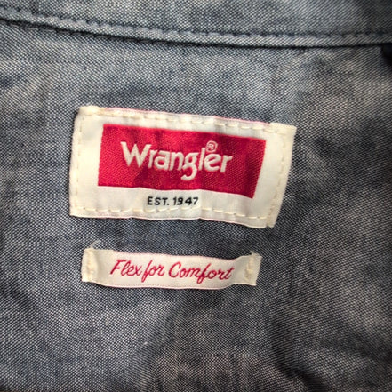 Chemise Wrangler gris uni manches courtes taille XXL #193e