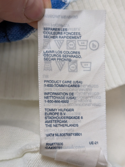 Pull Tommy Hilfiger Homme Col V Losanges Arlequin - Taille 3XL (XXL TG)