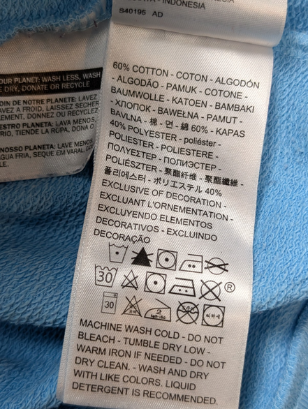 Sweat à capuche Levi's Bleu Ciel Logo Sérigraphié Taille L