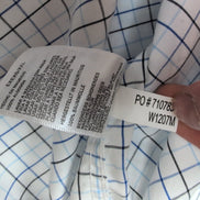 Chemise Nautica Blanc Carreaux Bleu Noir 2XL Coton Vintage XXL