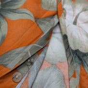 Chemise Hawaïenne Consensus 100% Rayonne - Orange Motif Fleuri - Taille L