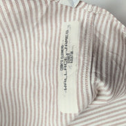 Chemise Ralph Lauren L Oxford Bordeaux clair à Rayures Vintage Manches courtes
