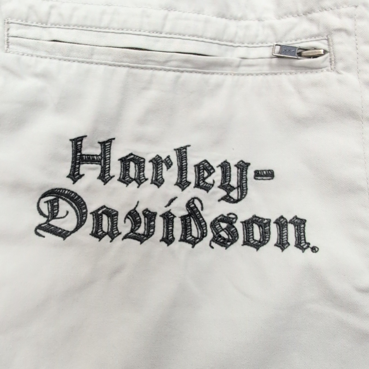 Chemise Harley Davidson L Flammes Tête de Mort 2 Poches Zippées Manches courtes