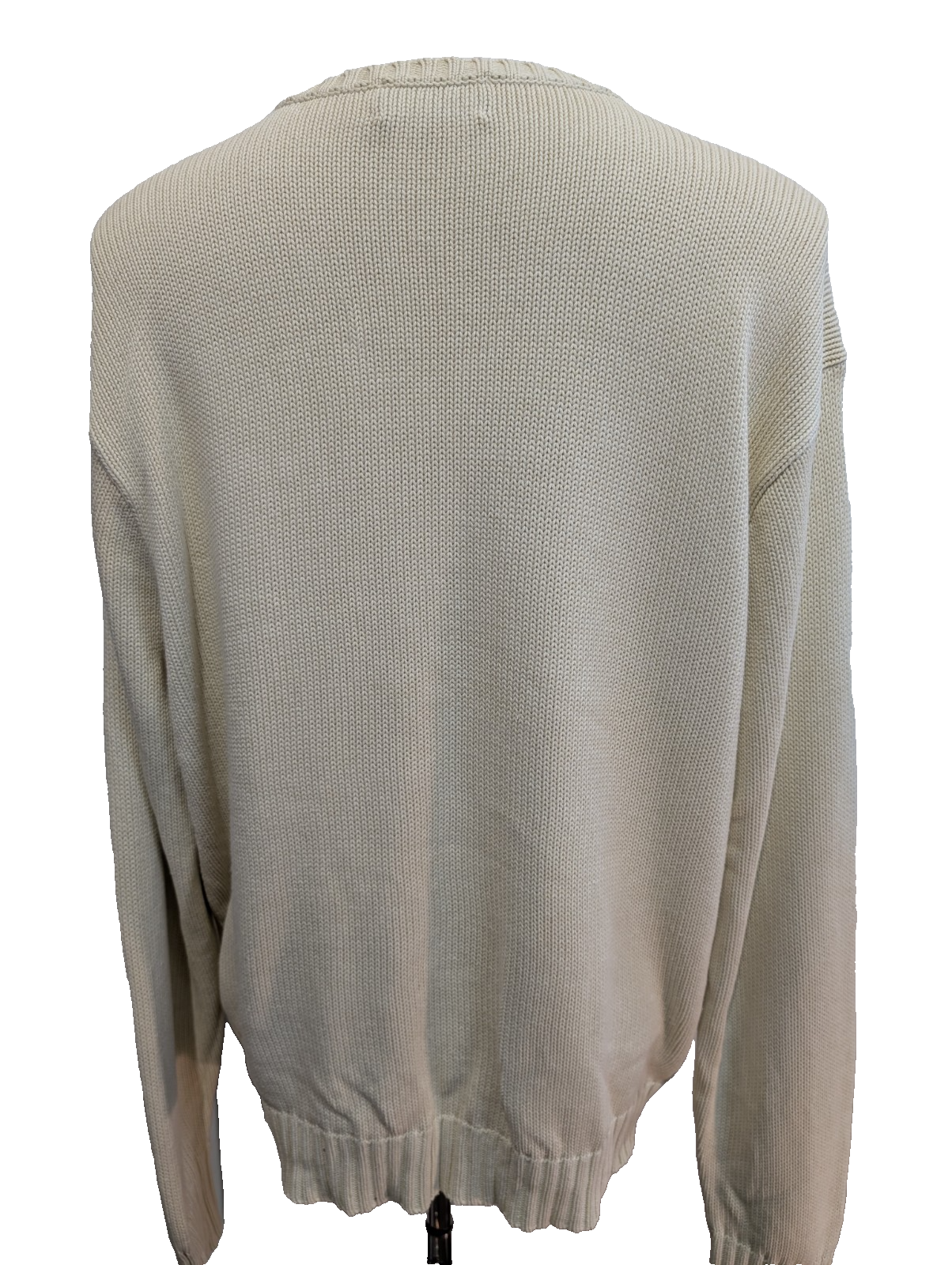 Pull POLO Ralph Lauren - Blanc Cassé - Logo Marine - Taille XL/XXL