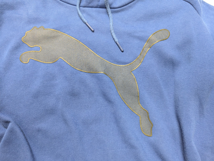 Sweat à capuche Puma Bleu Grand Logo Noir Taille M