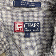 Chemise Chaps Ralph Lauren L carreaux blanc gris shirt button down