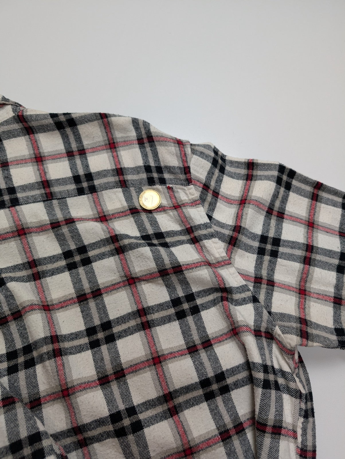 CHAPS Flanelle Rouge Noir L Logo Brodé TBE VINTAGE 100% Coton | 311S