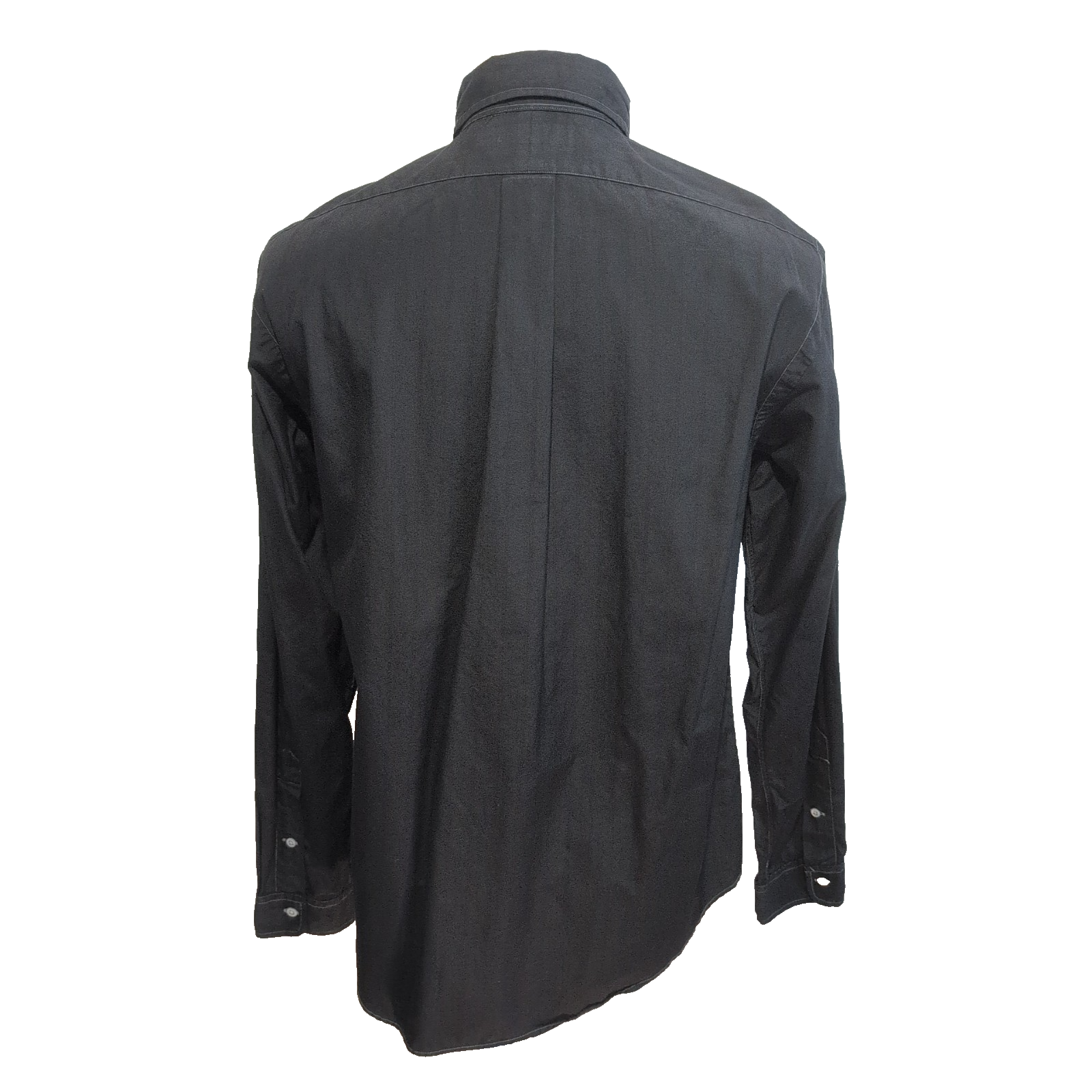 Chemise Ralph Lauren Vintage L noire logo violet manches longues