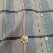 Chemise manches courtes Dockers bleu et rose à carreaux taille M #187msch