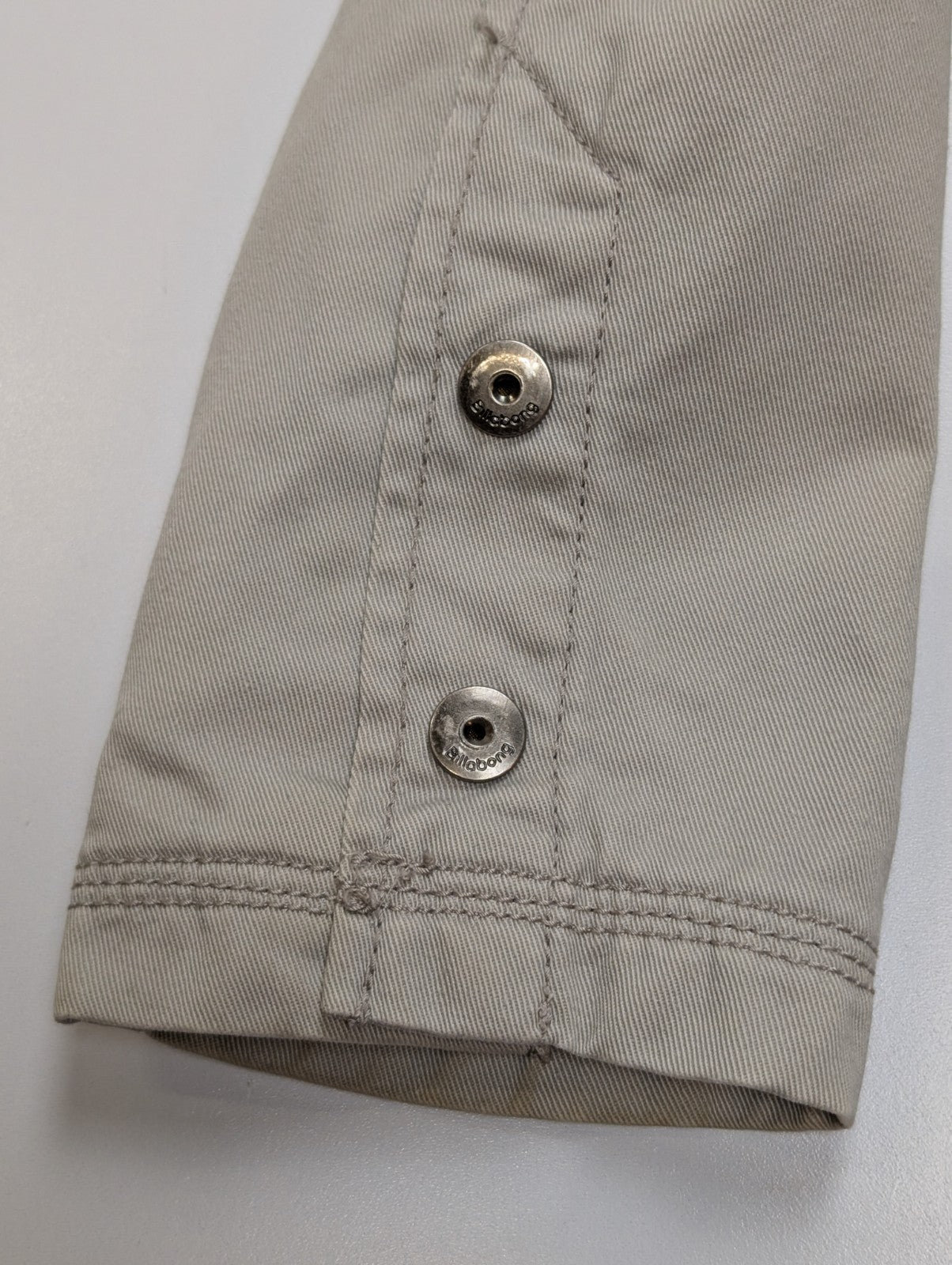 Blouson Billabong Homme L Crème Veste Harrington Coton Vintage Logo Brodé Dos