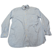 Chemise CHAPS bleue à rayures blanches taille L #64e
