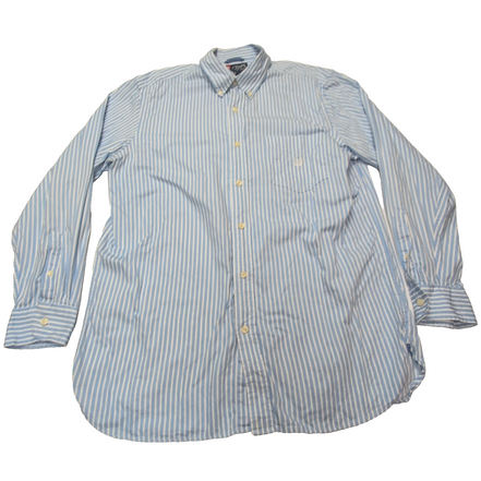 Chemise CHAPS bleue à rayures blanches taille L #64e