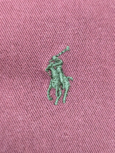 CHEMISE Ralph Lauren homme L Bordeaux uni chaude épaisse logo 🍷