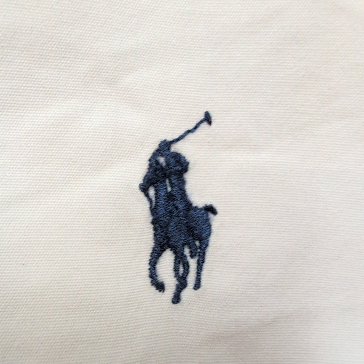 Chemise Ralph Lauren Taille S Blanc Uni 100% Coton Logo Bleu Marine