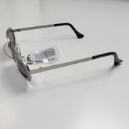 Lunettes de soleil Y2K Branche semi large Métal Gris Ovale Rétro