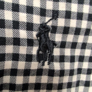 Chemise Polo Ralph Lauren M Slim Fit Noire Blanche Carreaux Shirt Col Classique