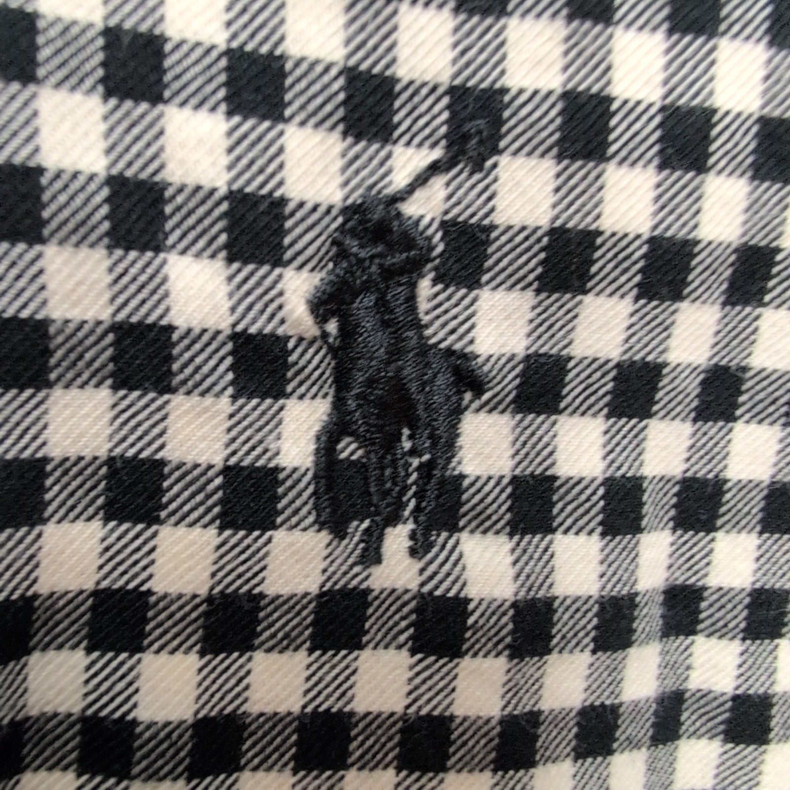 Chemise Polo Ralph Lauren M Slim Fit Noire Blanche Carreaux Shirt Col Classique