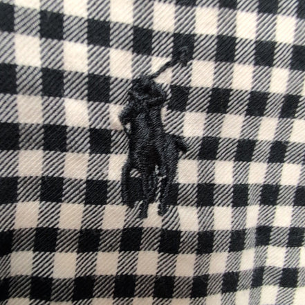 Chemise Polo Ralph Lauren M Slim Fit Noire Blanche Carreaux Shirt Col Classique