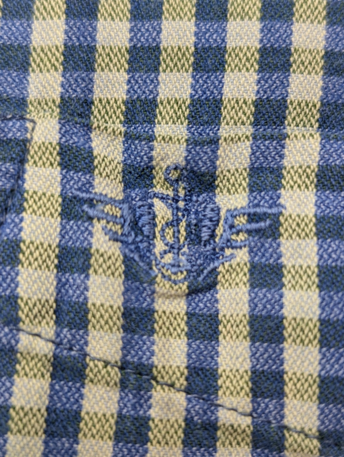 Chemise manches courtes Dockers à carreaux bleu taille XL #190msch