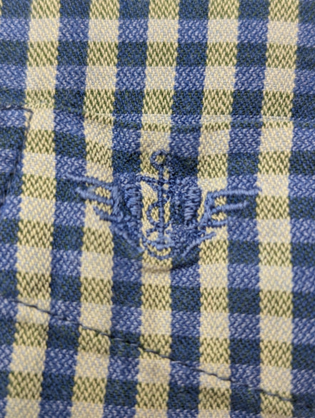 Chemise manches courtes Dockers à carreaux bleu taille XL #190msch